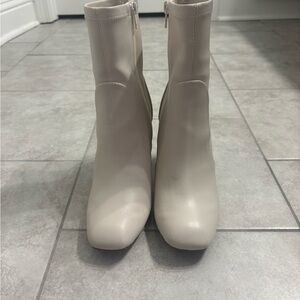 a new day Cream Ankle Booties